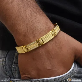 1 Gram Gold Forming Square with Diamond Sophisticated Design Bracelet - Style C022
