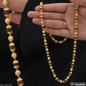 1 Gram Gold Plated Casual Design Premium-Grade Quality Mala for Men - Style A296