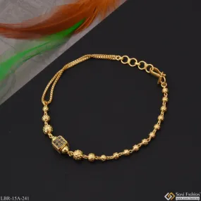 1 Gram Gold Plated Cube With Diamond Superior Quality Bracelet For Lady - Style A241