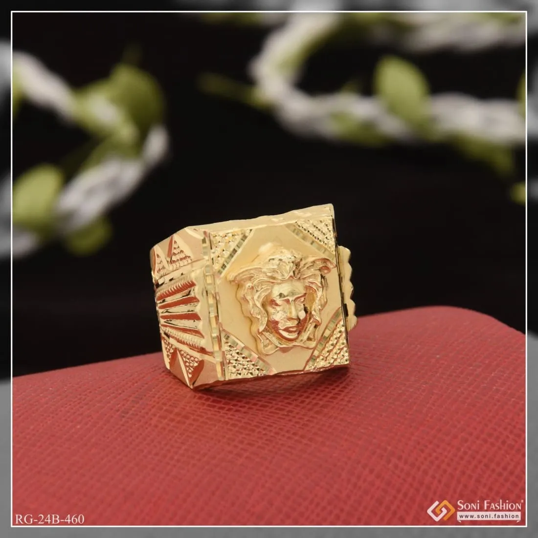 1 Gram Gold Plated Expensive-Looking Design High-Quality Ring for Men - Style B460