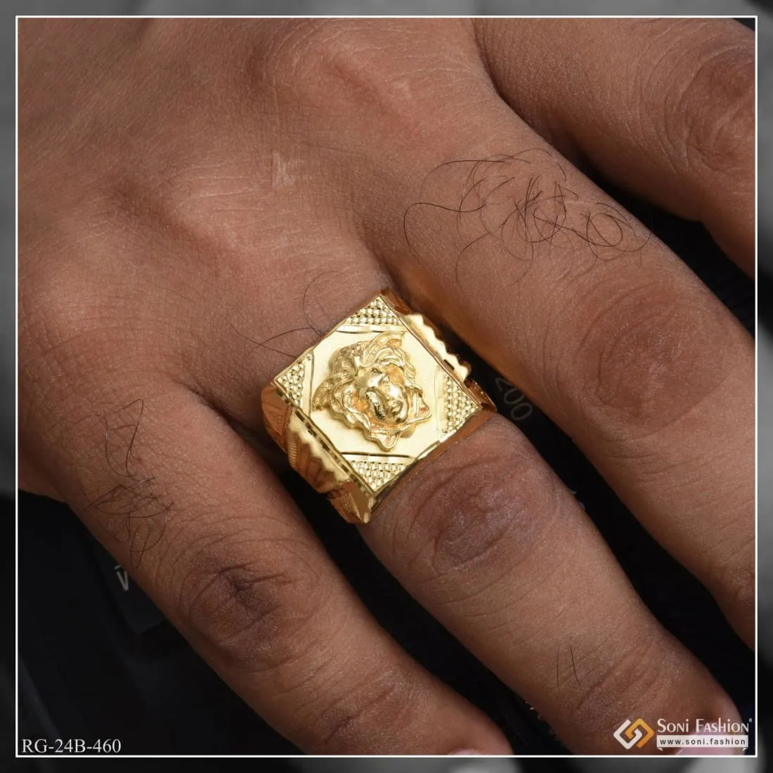 1 Gram Gold Plated Expensive-Looking Design High-Quality Ring for Men - Style B460