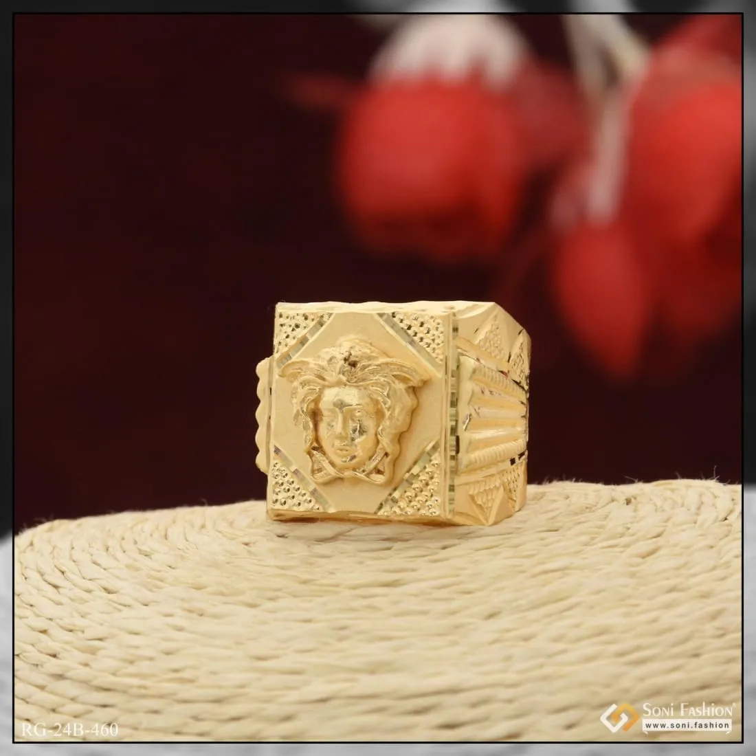 1 Gram Gold Plated Expensive-Looking Design High-Quality Ring for Men - Style B460