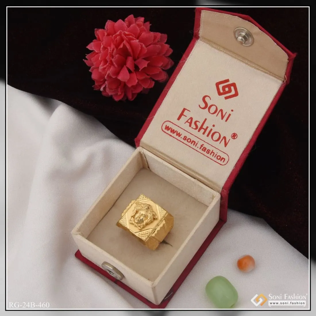 1 Gram Gold Plated Expensive-Looking Design High-Quality Ring for Men - Style B460