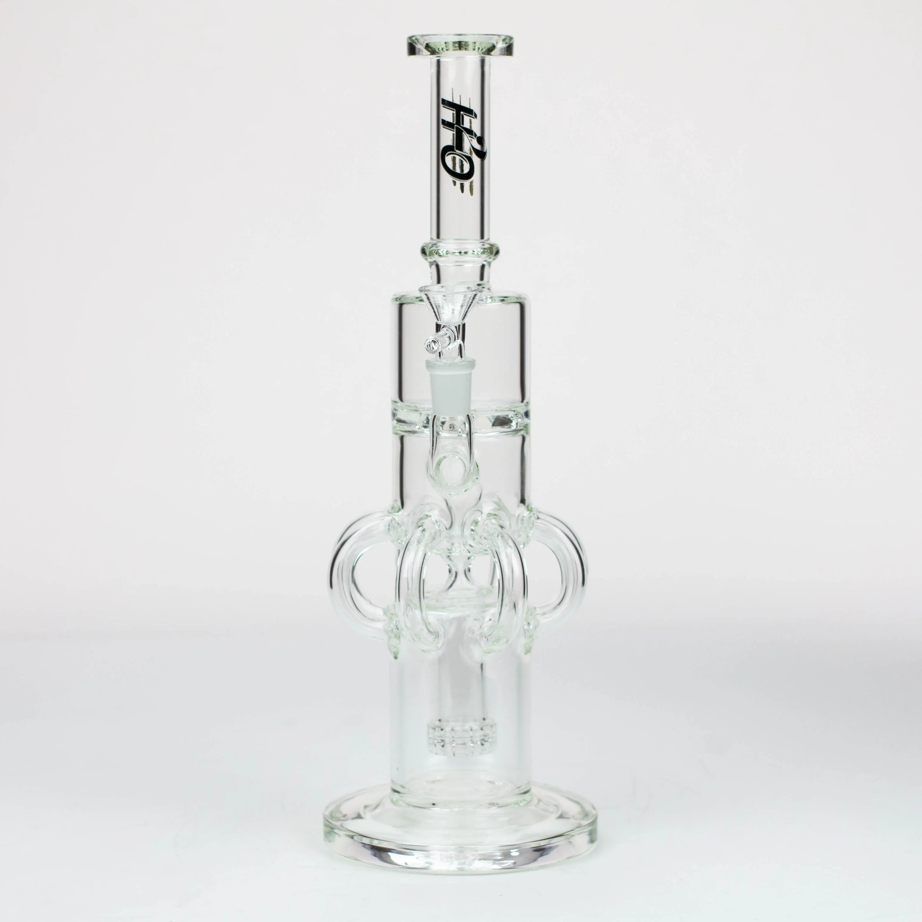 15" H2O Cyclon Diffuser Glass Water Recycler Bong