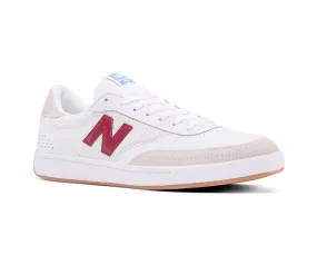 440 Skate Shoe (White/Burgundy)