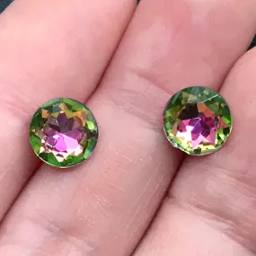 8mm Point Back Ombre Rhinestones | Faceted Round Glass Rhinestones | Faux Gemstones | Sparkle Embellishments (2 pcs)