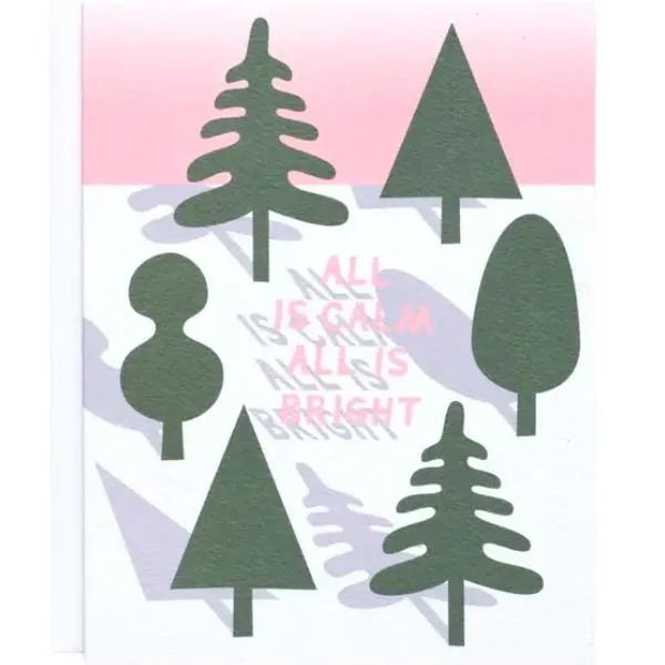 All Is Calm All Is Bright Holiday Card (Final Sale)