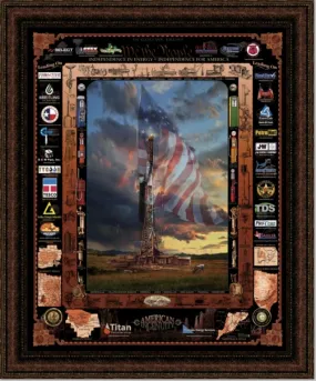 American Ingenuity | Framed Oil and Gas Art by Gary Crouch | 35L X 29W" Inches