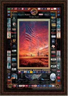American Resolution | Framed Oil and Gas Art by Gary Crouch | 41L X 29W" Inches