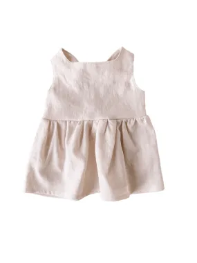 Arabella baby dress / linen - milk