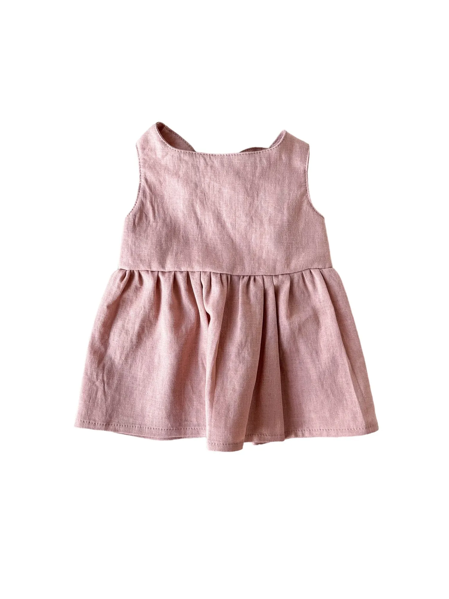 Arabella baby dress / linen - vintage rose