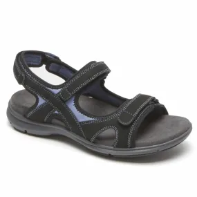 Aravon A REV SANDAL 3 STRAP BLACK