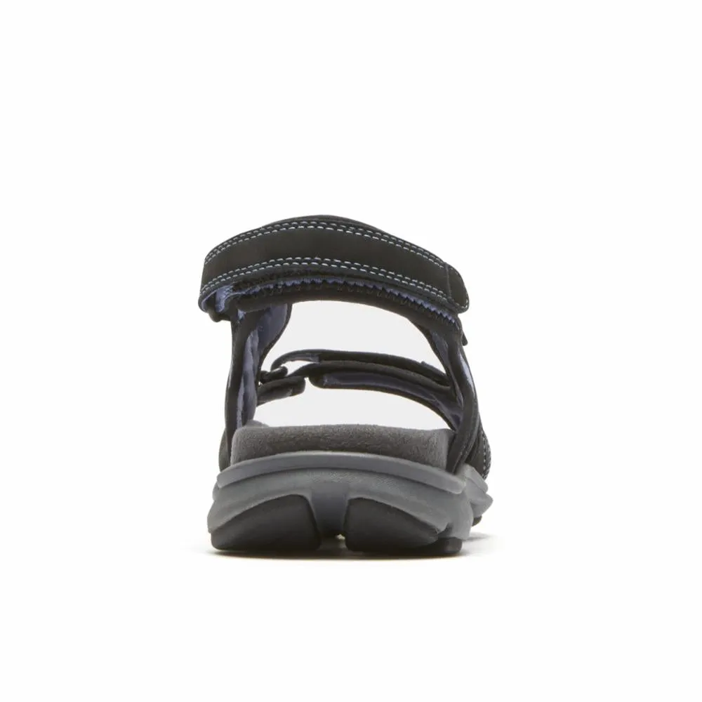Aravon A REV SANDAL 3 STRAP BLACK