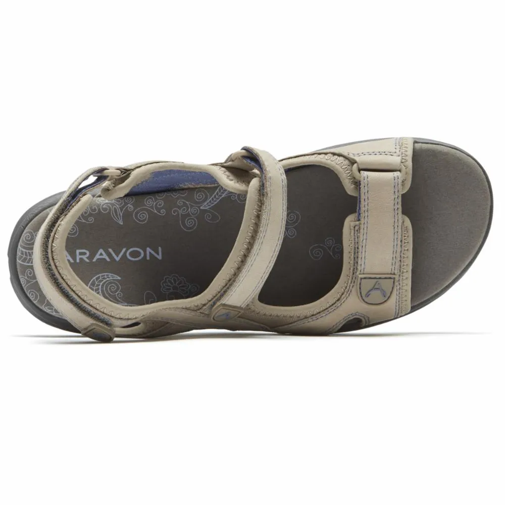 Aravon A REV SANDAL 3 STRAP TAUPE