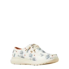 Ariat Ladies Hilo Sendero Cactus Print Cream Slip On Shoes 10047451