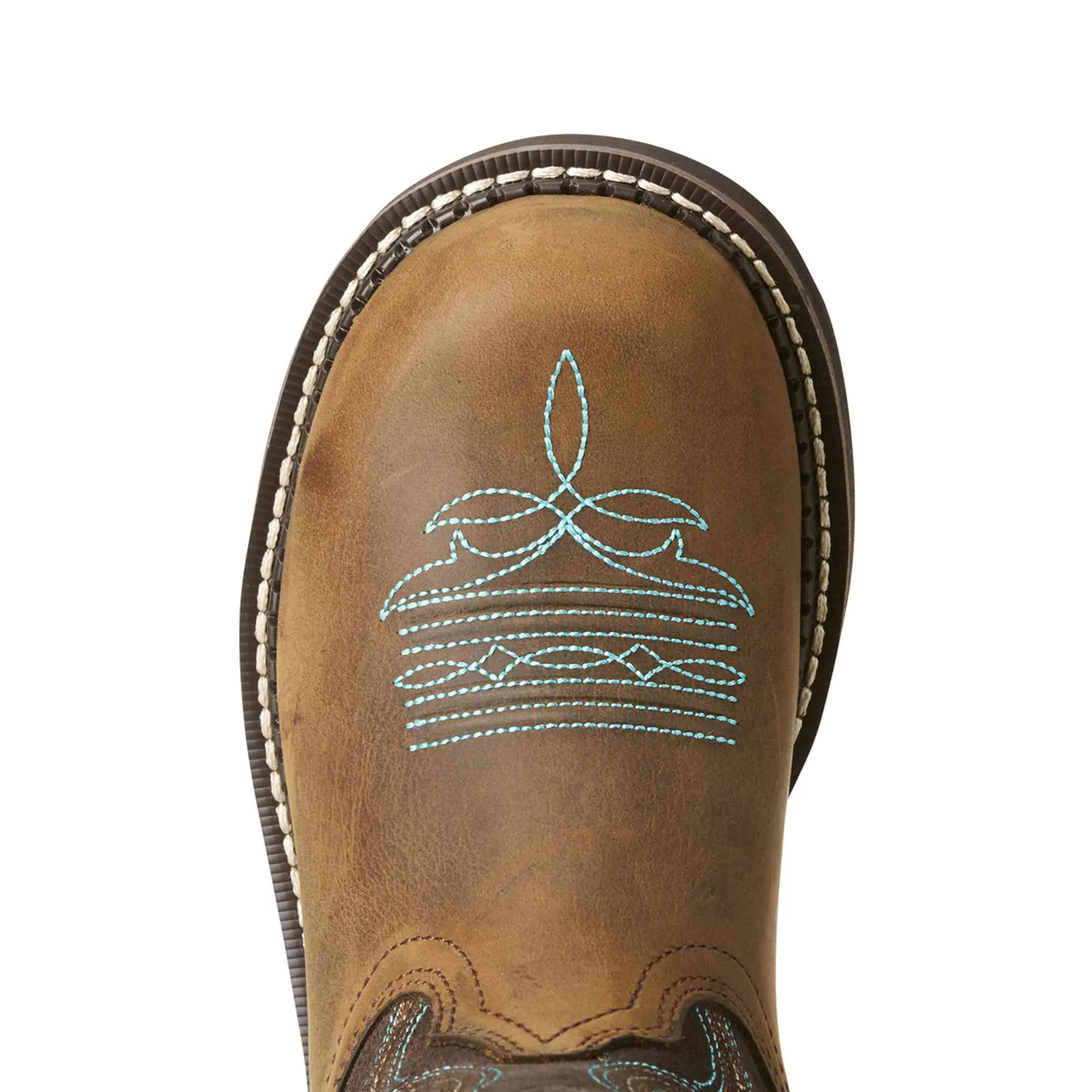 Ariat Women's Fatbaby Heritage Brown & Turquoise Cowgirl Boots 10021462