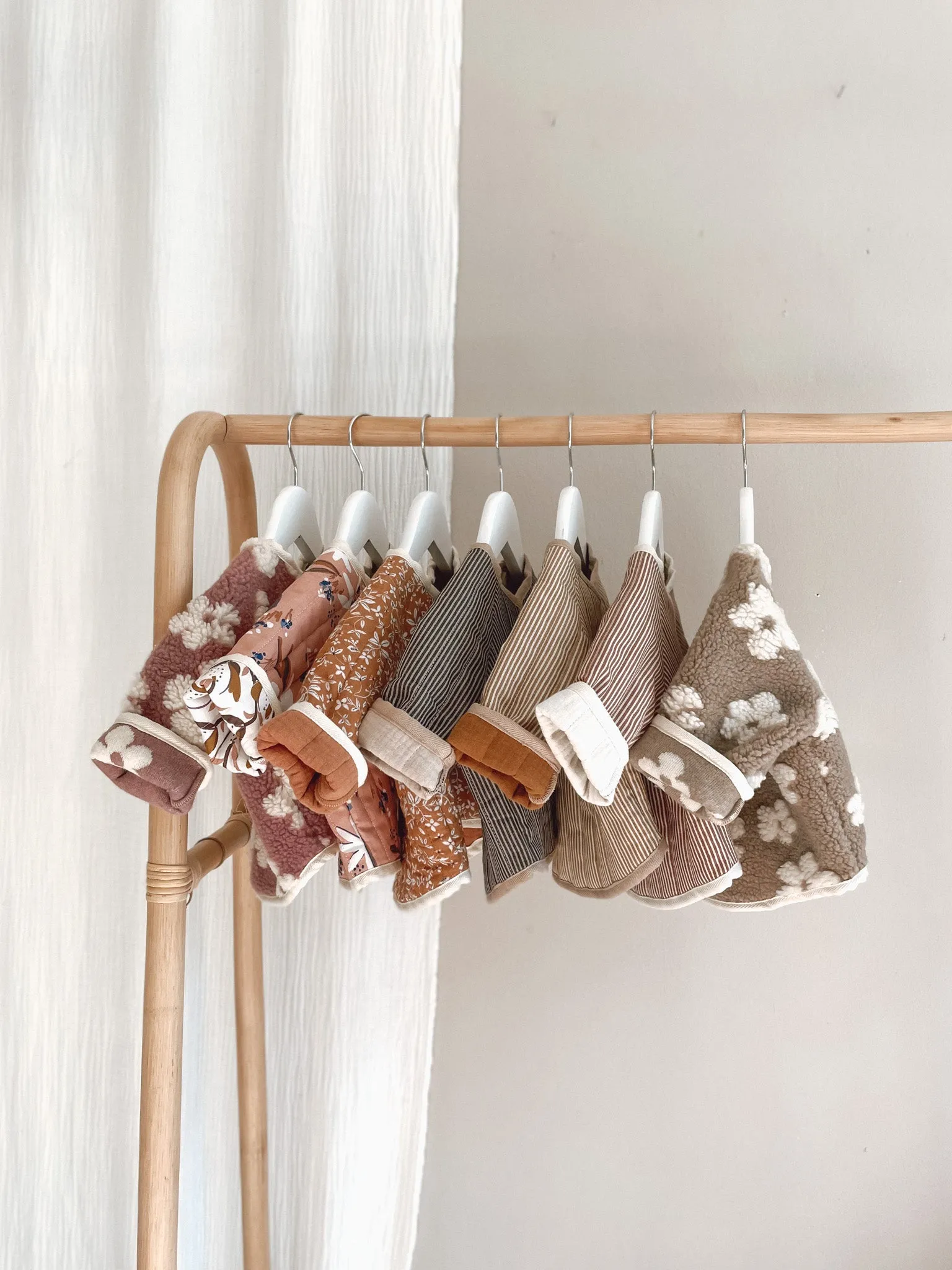 Baby & toddler teddy jacket / stripes - chestnut