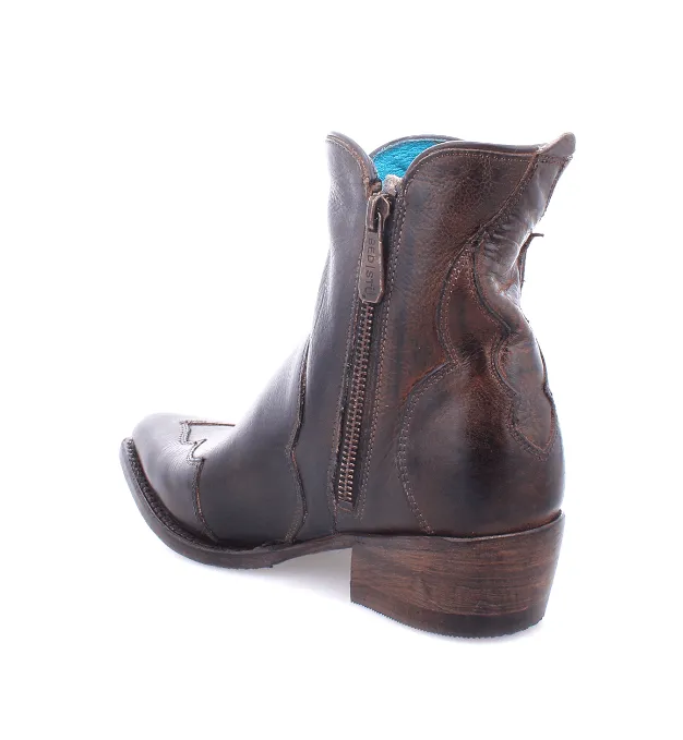 Bed Stu Women's Ace Dark Brown Rustic Rust BFS Snip Toe Ankle Bootie F328040-BKRB