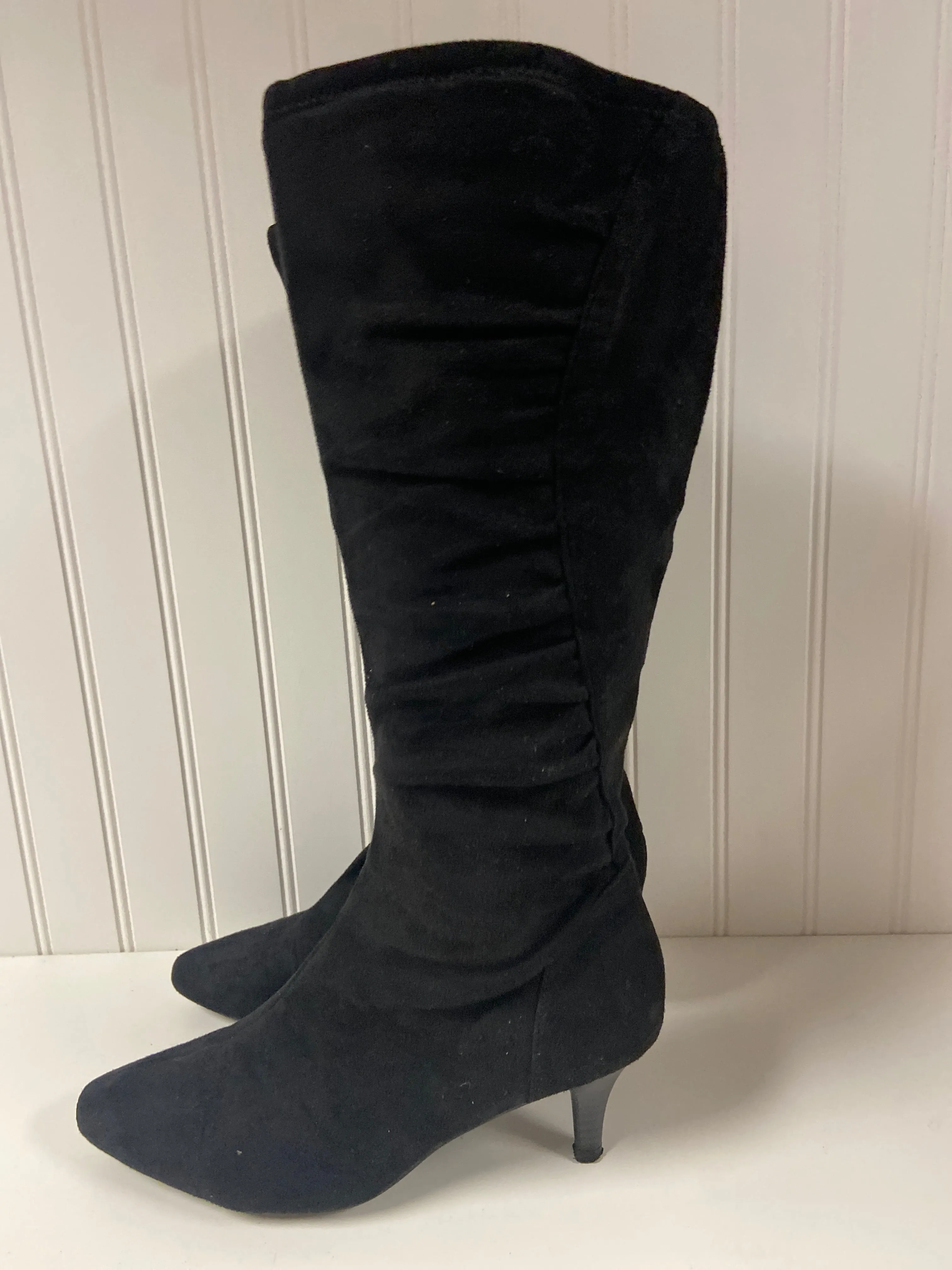 Black Boots Knee Heels East 5th, Size 7