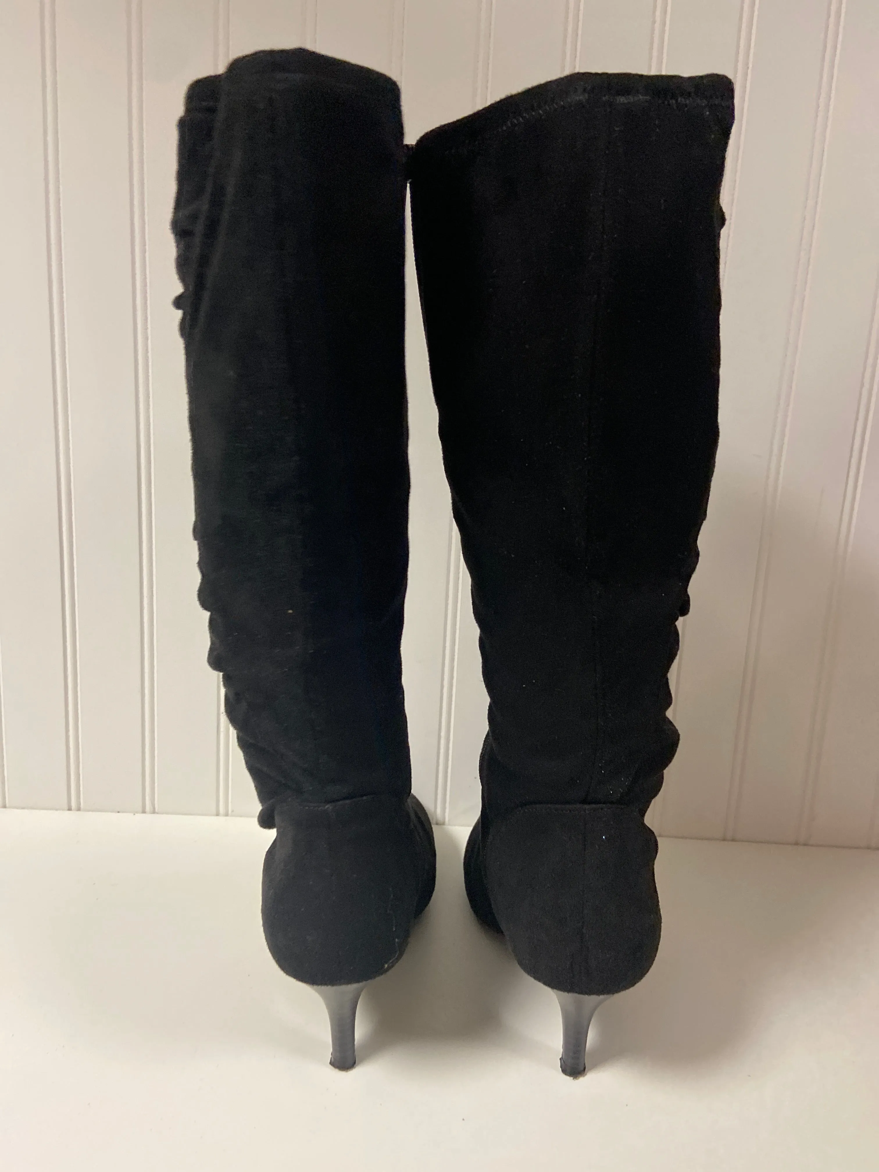 Black Boots Knee Heels East 5th, Size 7
