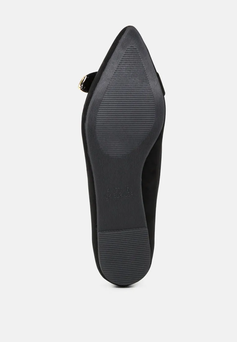 Bobby Front Buckle Flat Ballerinas