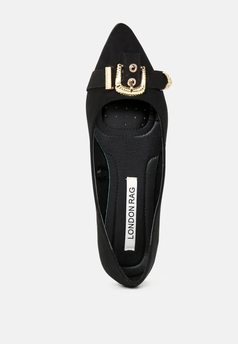 Bobby Front Buckle Flat Ballerinas