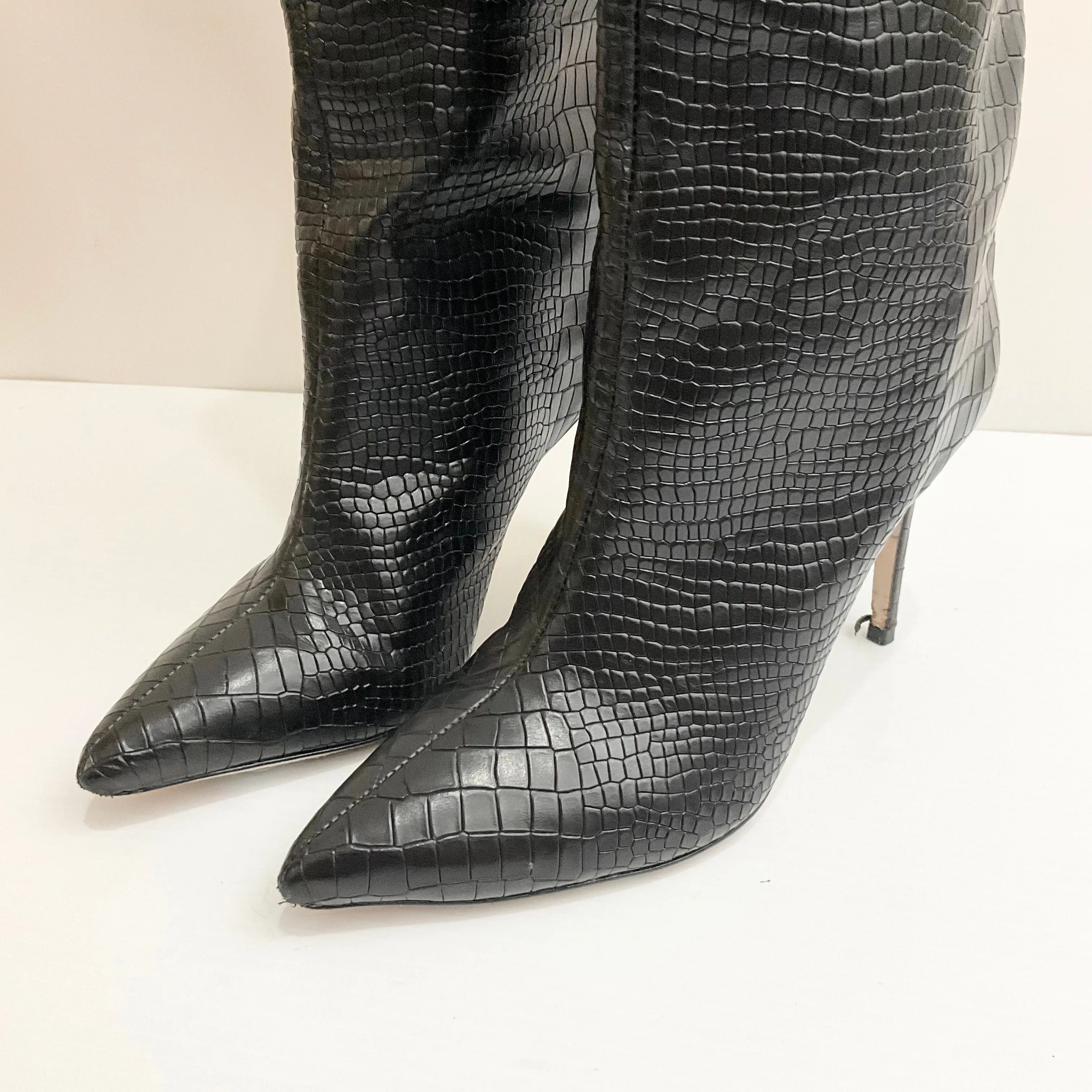 Boots Knee Heels By Cma In Black, Size: 8.5