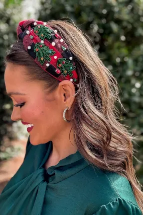 Buffalo Christmas Tree Embellished Headband