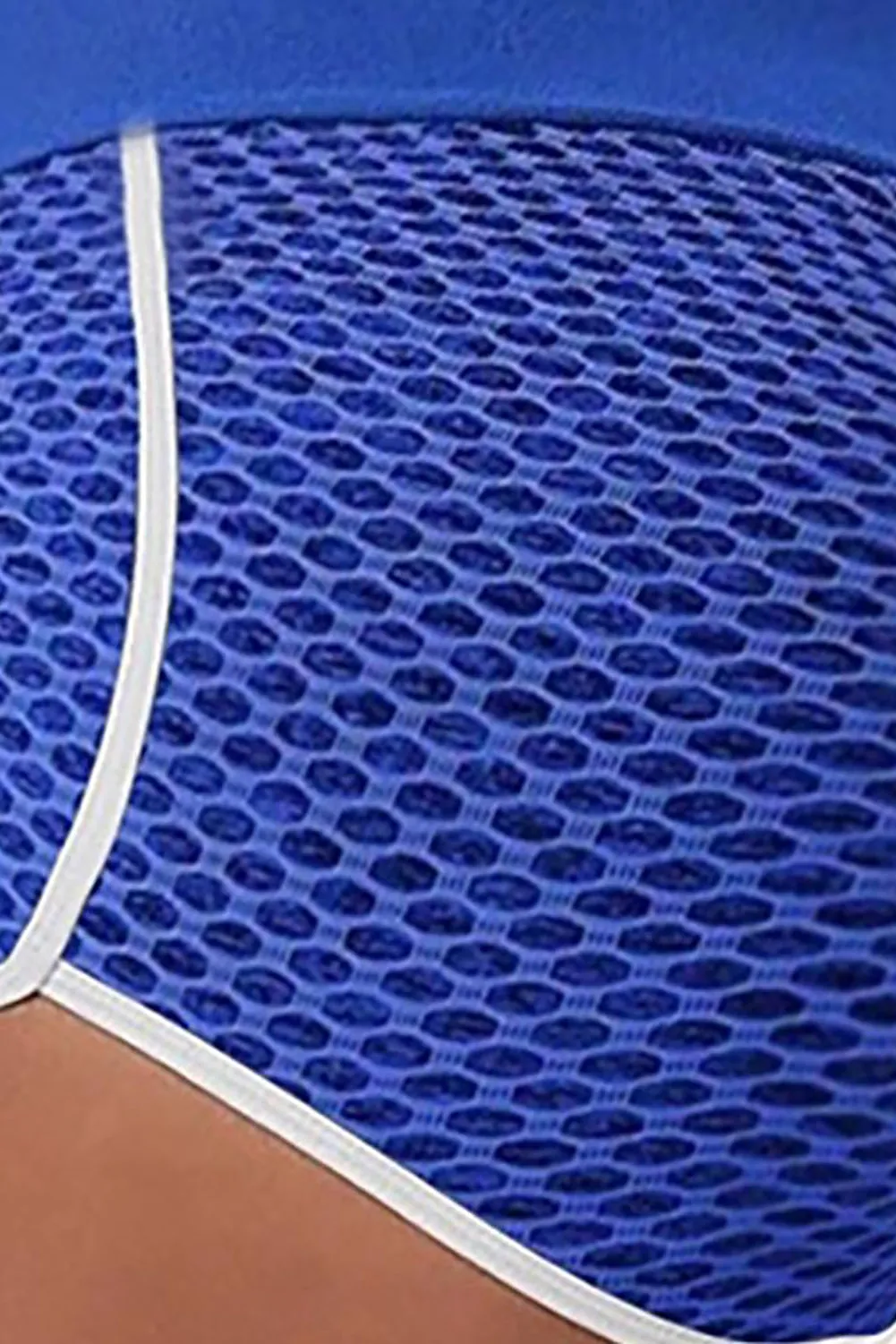 Butt Lifting  Honeycomb Contrast Stripes Yoga Shorts