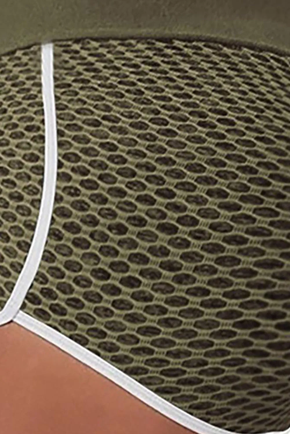 Butt Lifting  Honeycomb Contrast Stripes Yoga Shorts