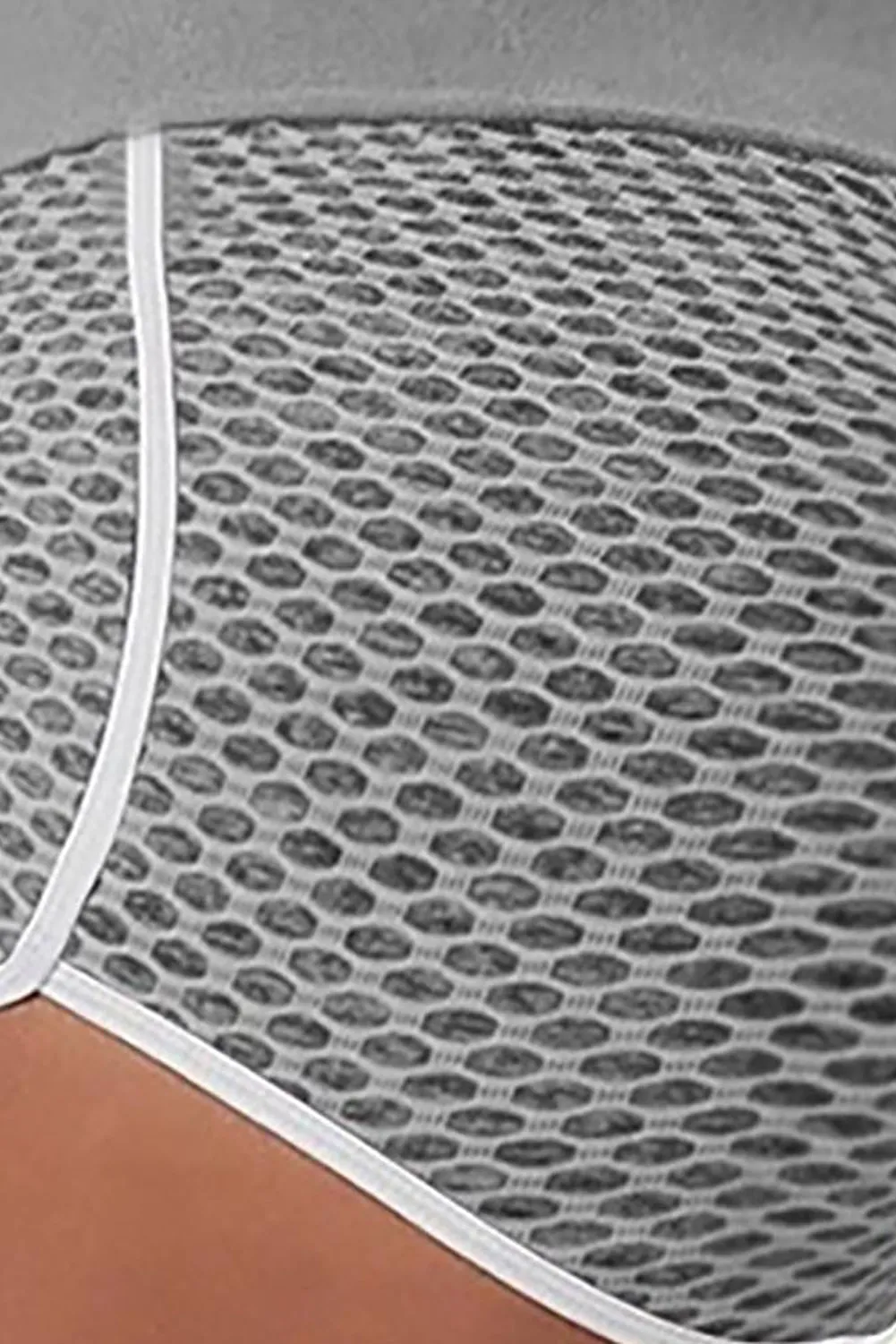 Butt Lifting  Honeycomb Contrast Stripes Yoga Shorts