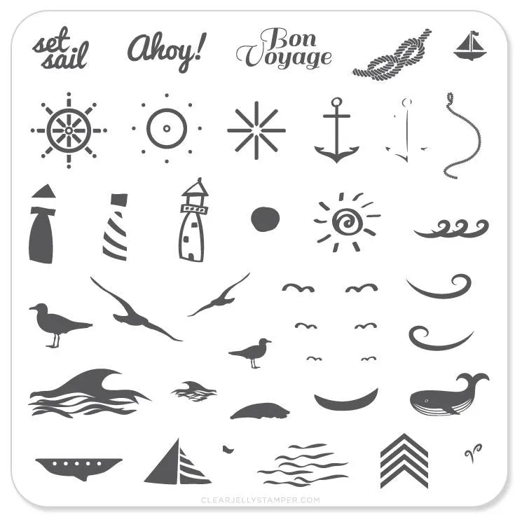 By the Sea (CjS-6) - CJS Small Stamping Plate