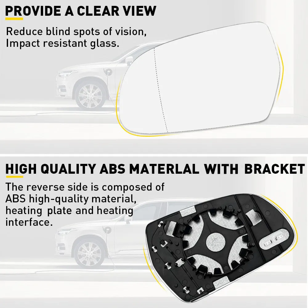 Car Rearview Side Heated Mirror Glass for Audi A3 A4 A5 S4 S5, Left and Right Side