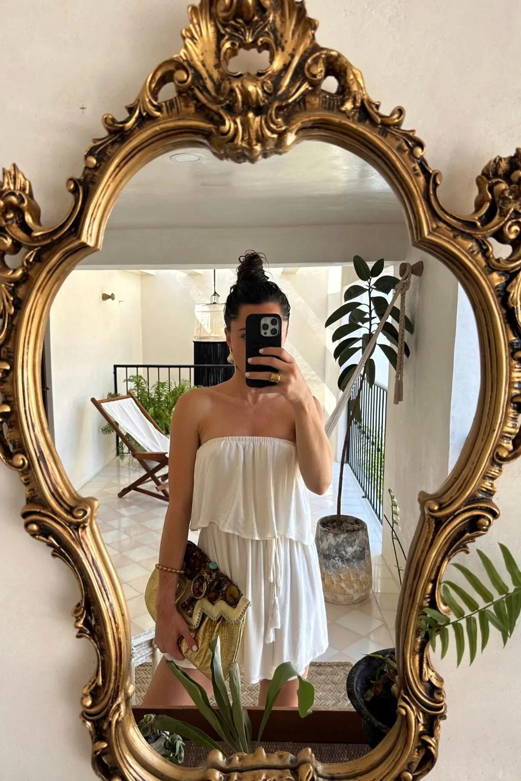 Cascade White Plisse Romper