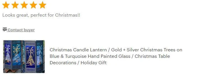 Christmas Trees Candle Lantern