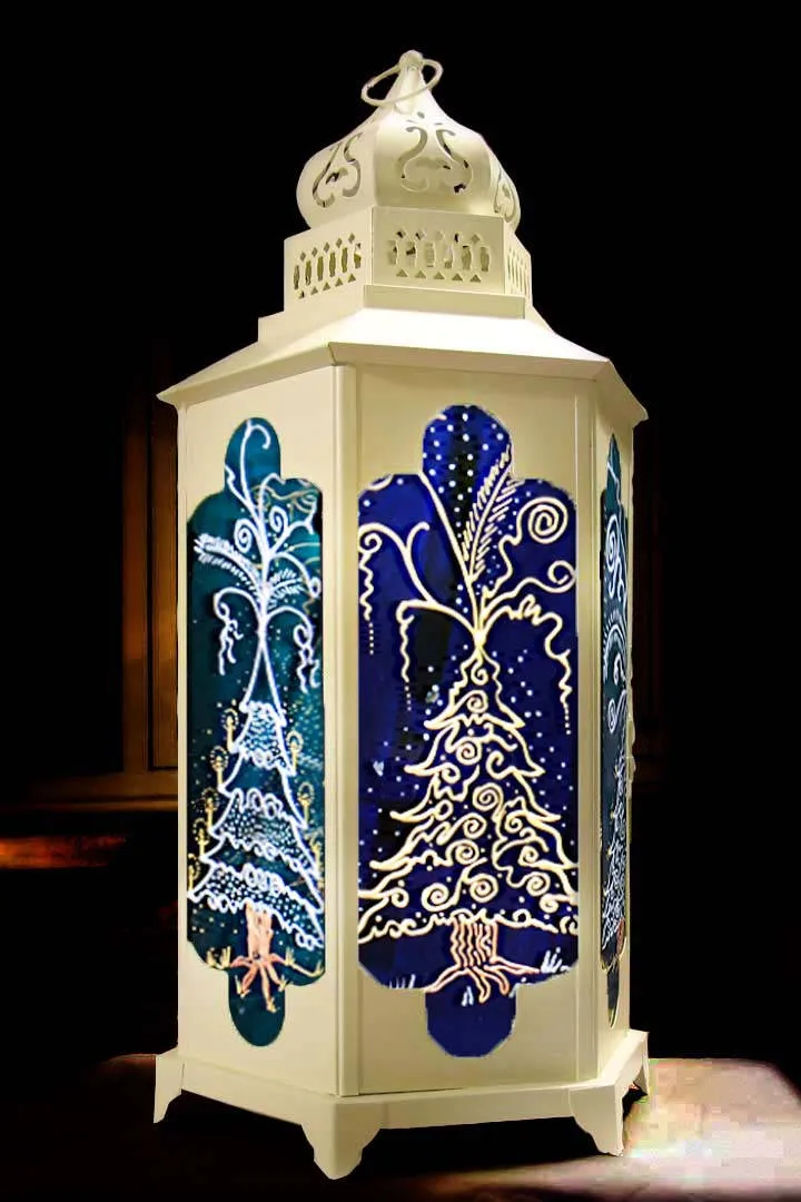 Christmas Trees Candle Lantern