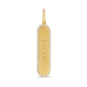 Custom Diamond Nameplate Charm
