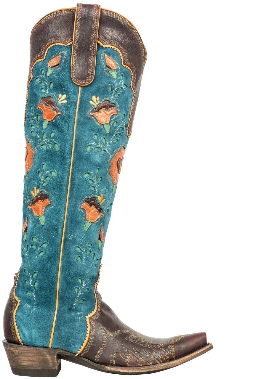 Double D Ranch by Old Gringo Women's Tenderfoot Tilly Cowgirl Boots - Teal