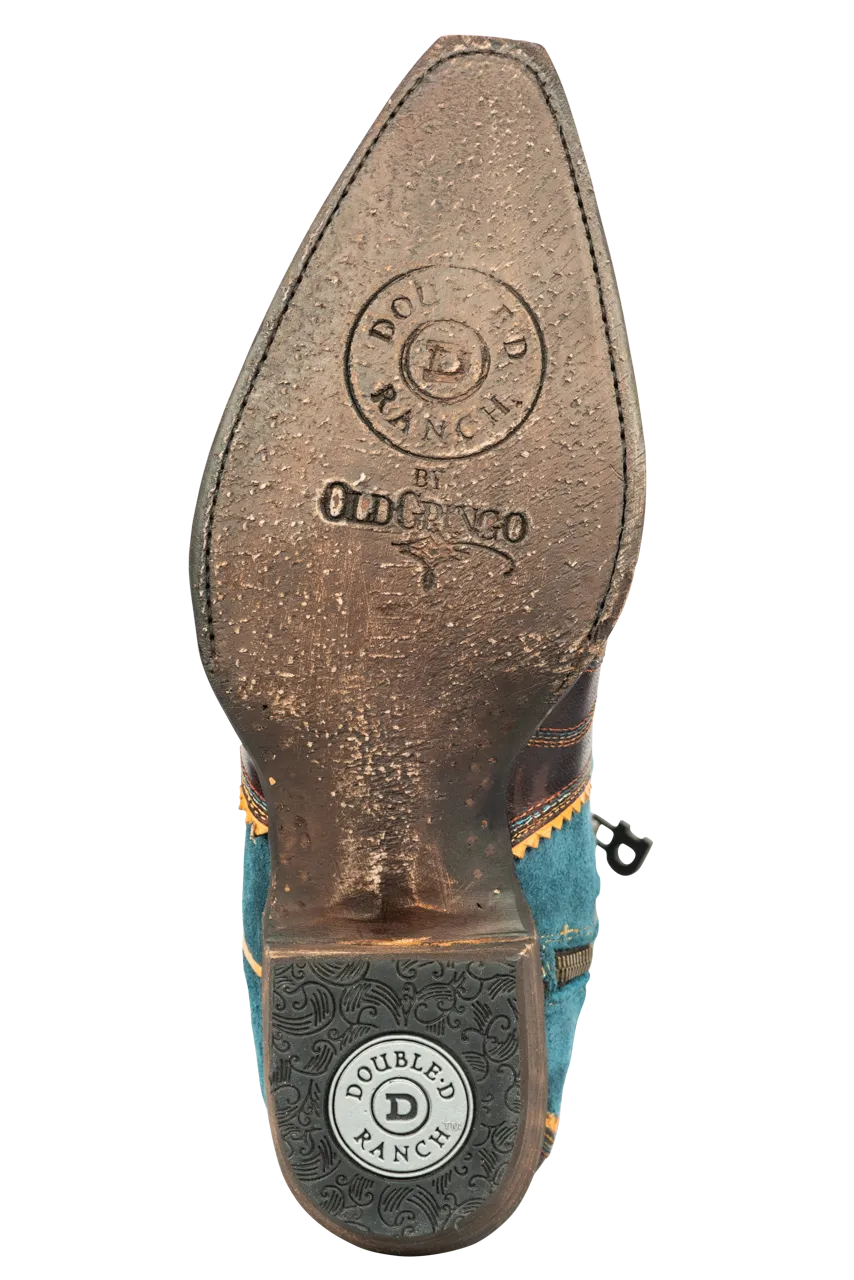 Double D Ranch by Old Gringo Women's Tenderfoot Tilly Cowgirl Boots - Teal
