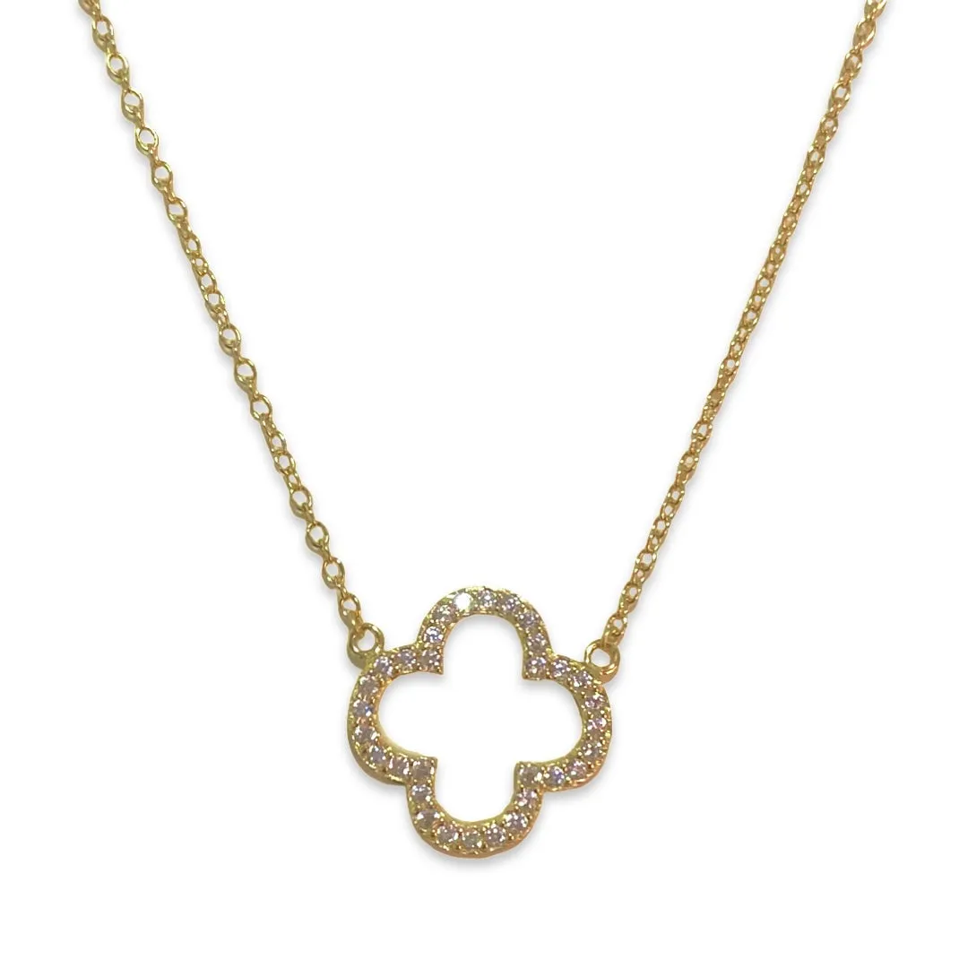 Flora Hollow Sparkle Necklace