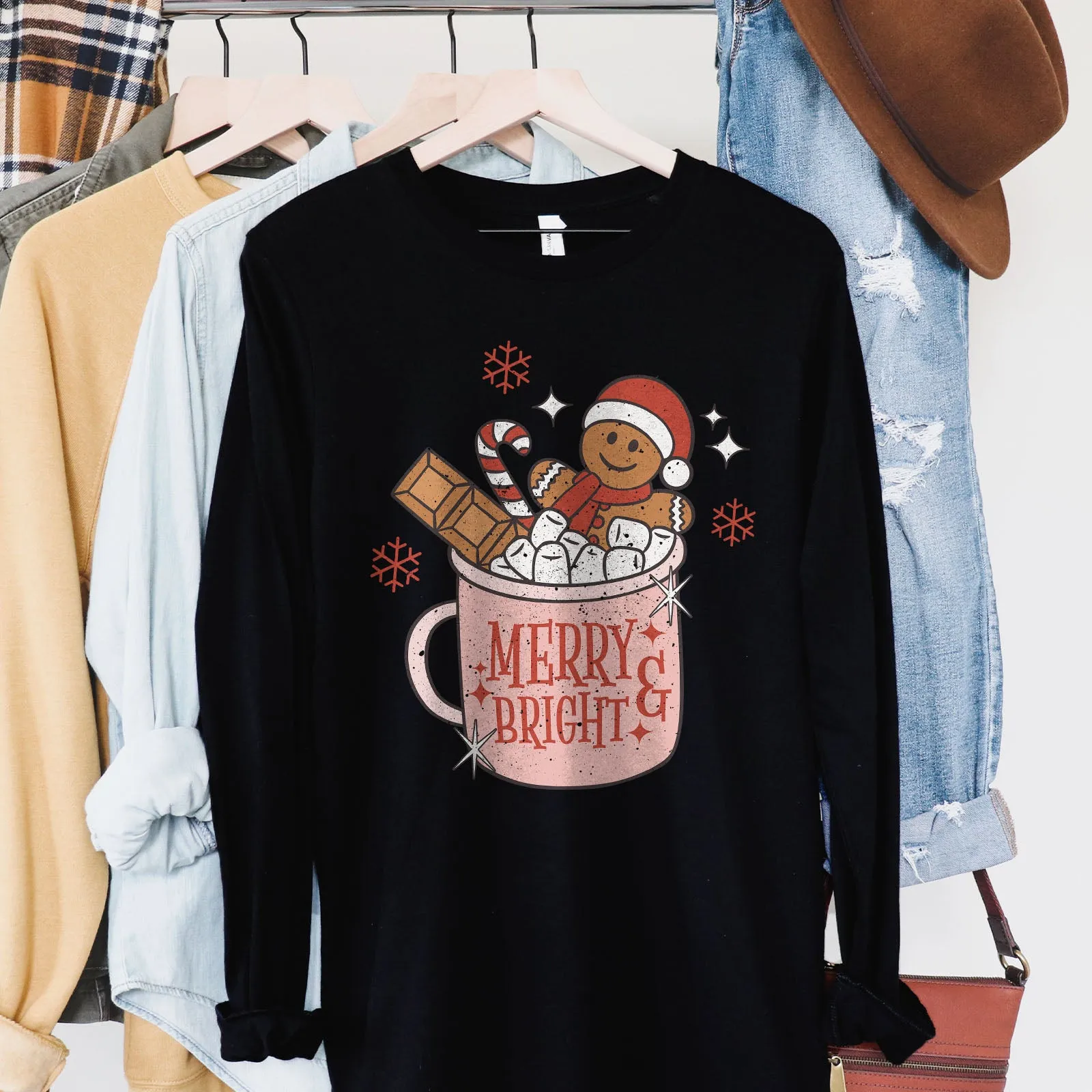 Gingerbread Merry and Bright Long Sleeve
