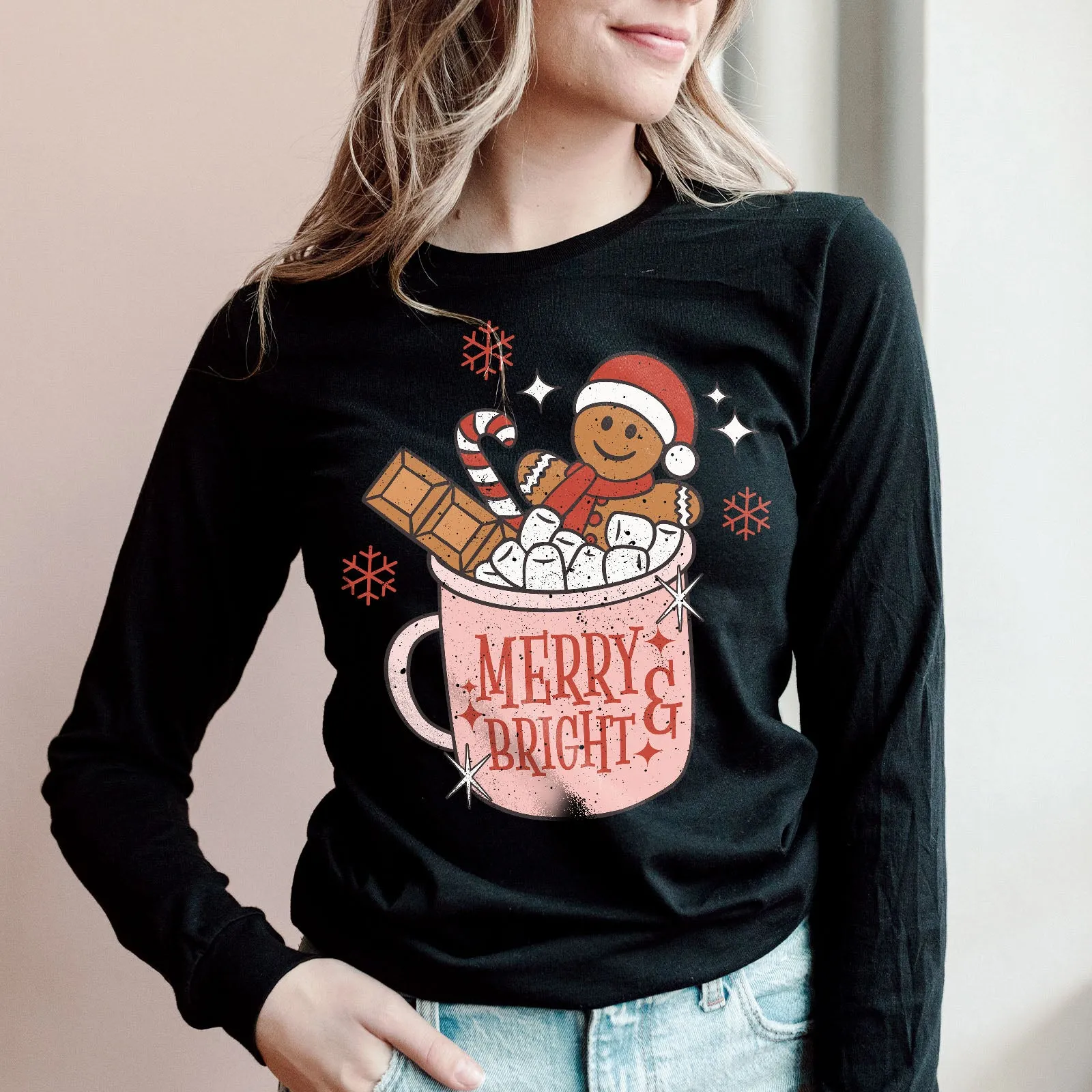 Gingerbread Merry and Bright Long Sleeve