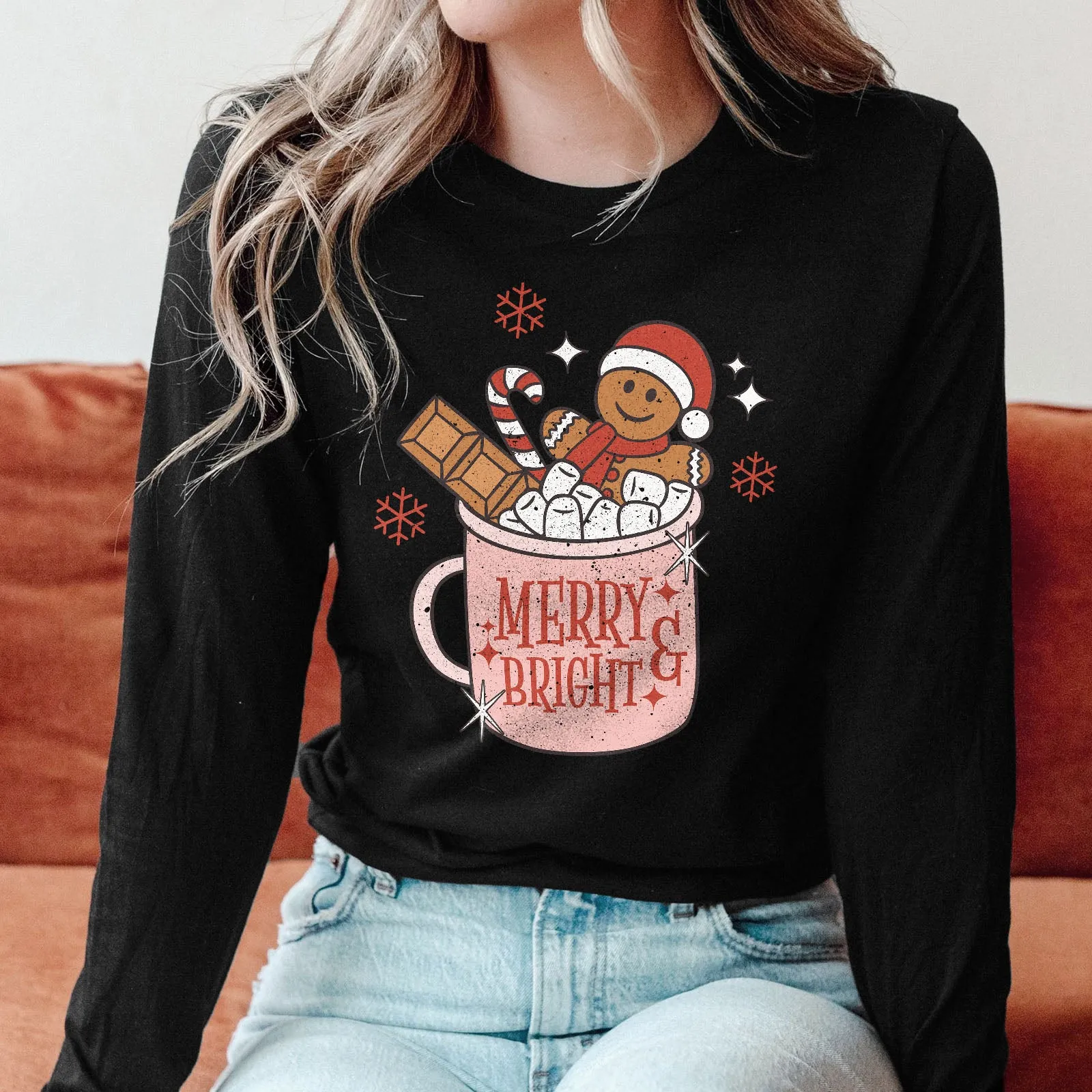 Gingerbread Merry and Bright Long Sleeve