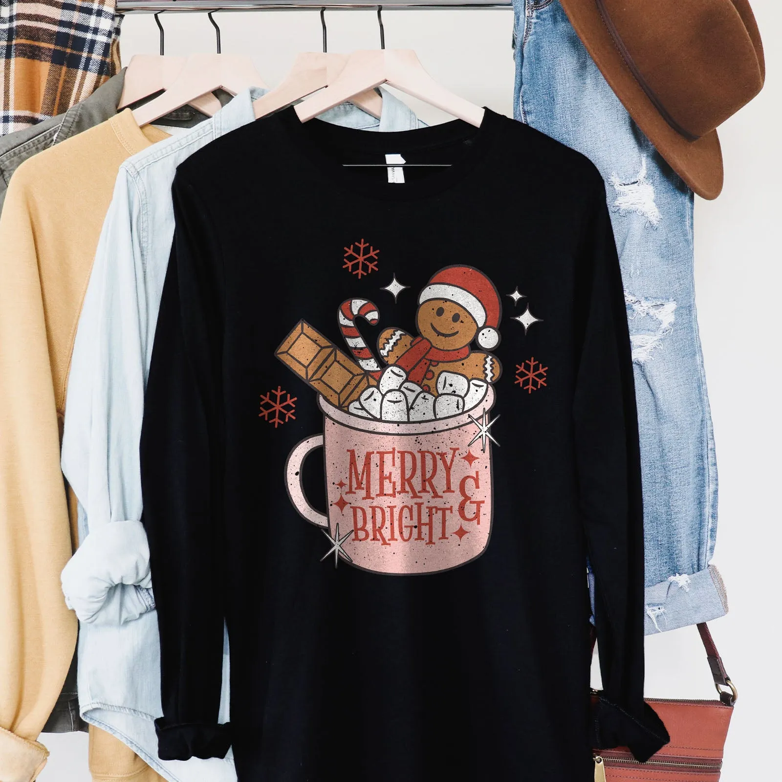 Gingerbread Merry and Bright Long Sleeve