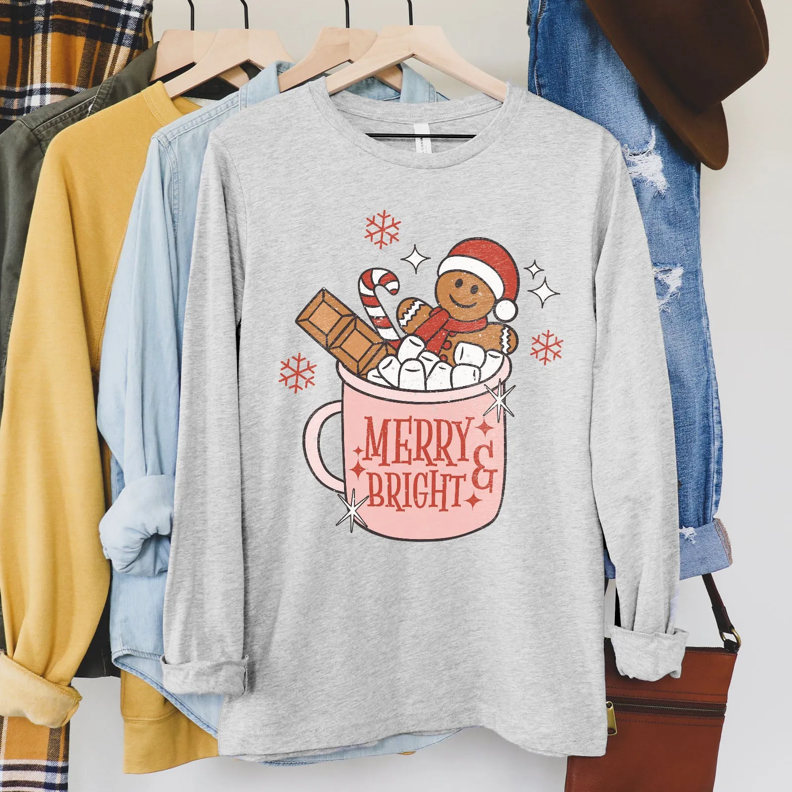 Gingerbread Merry and Bright Long Sleeve