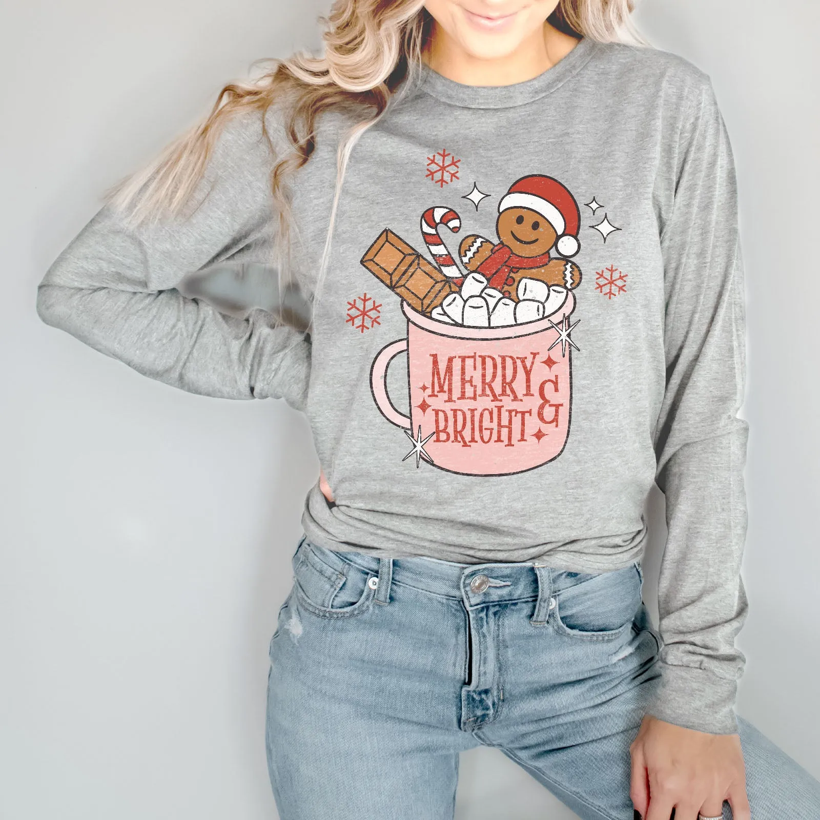 Gingerbread Merry and Bright Long Sleeve