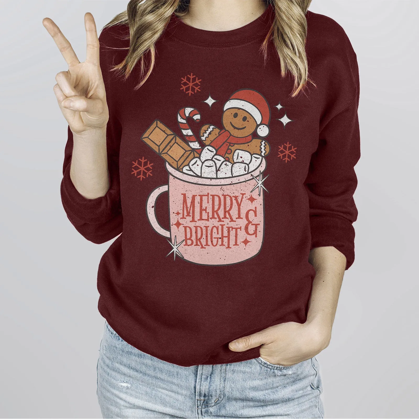 Gingerbread Merry and Bright Long Sleeve