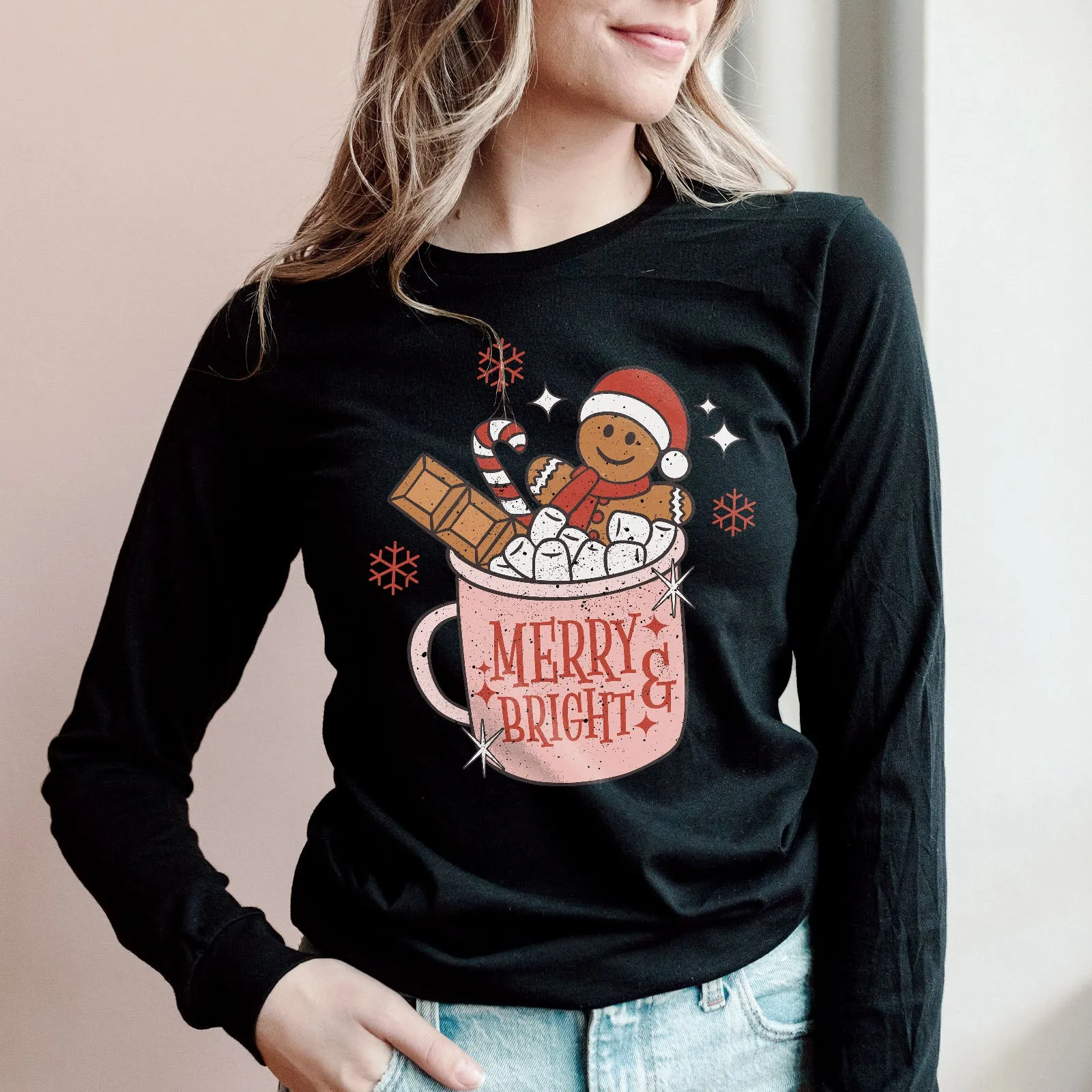 Gingerbread Merry and Bright Long Sleeve