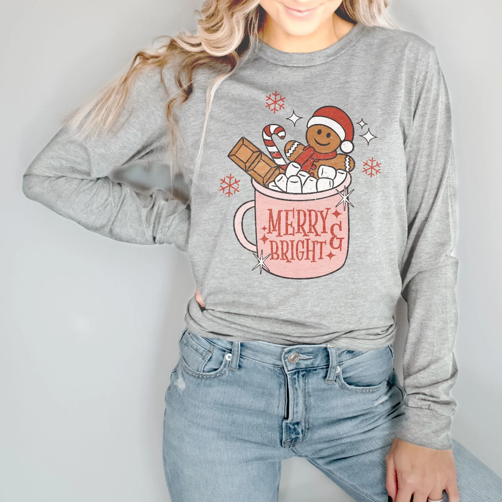 Gingerbread Merry and Bright Long Sleeve