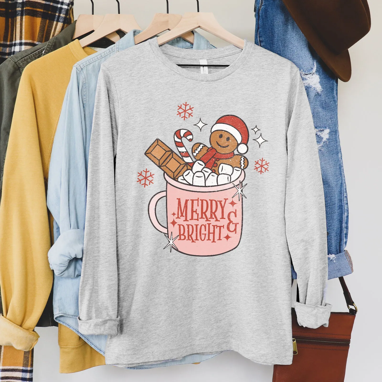 Gingerbread Merry and Bright Long Sleeve
